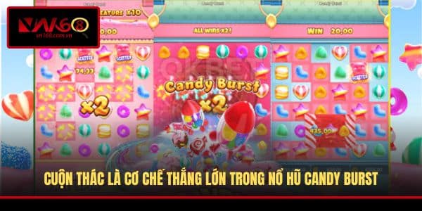Cuộn thác là cơ chế thắng lớn trong nổ hũ Candy Burst